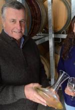 Dr Brian Freeman of Freeman Vineyards with his daughter Marcelle yesterday. Photo: Elouise Hawkey